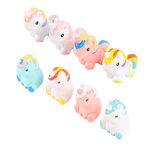 NUOBESTY 8 Stück Einhorn-Dekoration Cute Decor wohnzimmerdeko tischdeko esstisch Tierische Dekoration Fantasie Dekoration Miniaturfiguren zum Basteln Feengarten Miniatur-Ornamente von NUOBESTY