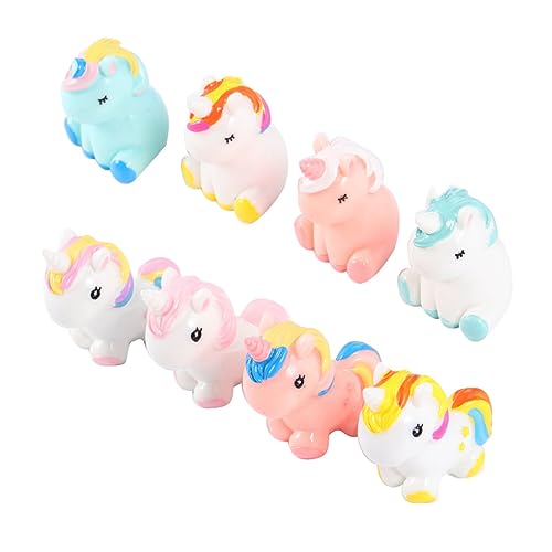 NUOBESTY 8 Stück Einhorn-Dekoration Miniaturfiguren Zum Basteln Feengarten Miniatur-Ornamente von NUOBESTY