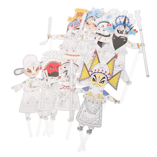 NUOBESTY 8 Stück Teiliges DIY Set für Chinesische Handpuppen Traditionelle Schattenpuppen für Kreative Malerei Pädagogisches für Jungen und Mädchen für Kulturelle Bildung und Interaktive NUOBESTY 8 Stück Teiliges DIY Set für Chinesische Handpuppen Traditionelle Schattenpuppen für Kreative Malerei Pädagogisches für Jungen und Mädchen für Kulturelle Bildung und Interaktive von NUOBESTY