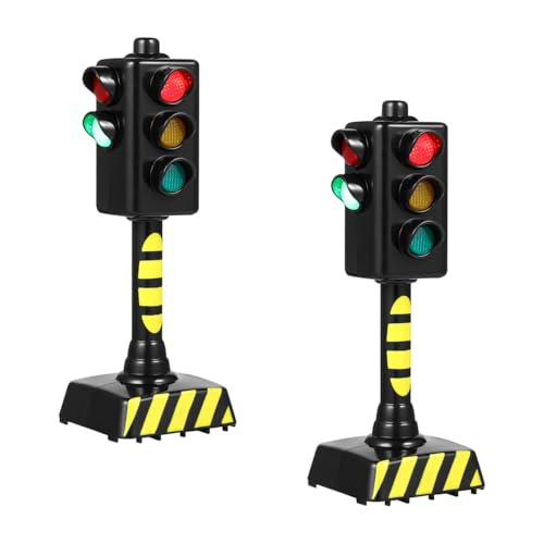 NUOBESTY Ampeln 2Pcs Ampeln Lampe Spielzeug DIY Verkehrszeichen Modell Ampel Lampe Kinder Spielzeug Ampel Für Kinder Früherziehung Spielzeug von NUOBESTY