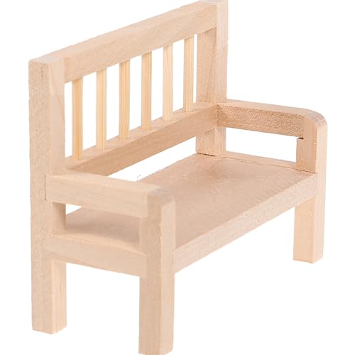 NUOBESTY Miniatur-Bank-modellspielzeug Mini-Holz-aufbewahrungsbank Für Sylvanian-möbel Mini-hausdekor Mit Feiner Verarbeitung von NUOBESTY