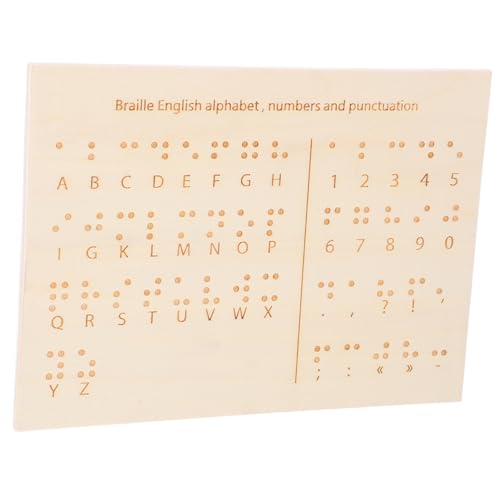 NUOBESTY Holz Braille Buchstabenbrett Für Blinden Menschen Als Lehrmittel Braille-tafel Aus Strapazierfähigem Material Leicht Zu Reinigen Und Tragbar Für Lernzwecke NUOBESTY Holz Braille Buchstabenbrett Für Blinden Menschen Als Lehrmittel Braille-tafel Aus Strapazierfähigem Material Leicht Zu Reinigen Und Tragbar Für Lernzwecke von NUOBESTY