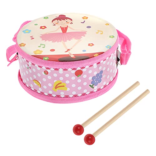 NUOBESTY Holztrommel FüR Kinder, Cartoon Trommel Spielzeug Doppelseitig Mit Tragegurt Schlagzeug Kinder Musikinstrument FüR Ab 3 Jahren, 15 cm von NUOBESTY