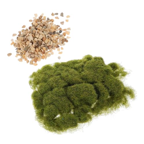 NUOBESTY DIY Static Grass mit Kies für Pflanzgefäße und Miniaturlandschaften Naturgetreue Grasstreu für Bonsai Flaschengarten und Diorama Modellbau Lebendige Farbgestaltung Vielseitig von NUOBESTY