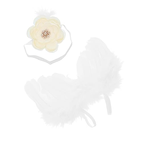 NUOBESTY Entzückenden Babyfotografie Stirnbändern mit Engelshörnern Teiliges Kostüm für Neugeborene für Fotoshootings und Feiern von NUOBESTY