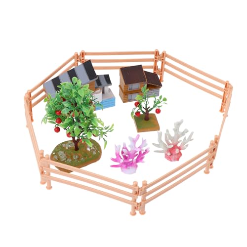 NUOBESTY Farm Modell Dekoration mit Haus Obstbäumen Wasserpflanzen und Zaunelementen Detailgetreues PVC Bauernhof Miniaturspielzeug für Sammler NUOBESTY Farm Modell Dekoration mit Haus Obstbäumen Wasserpflanzen und Zaunelementen Detailgetreues PVC Bauernhof Miniaturspielzeug für Sammler von NUOBESTY