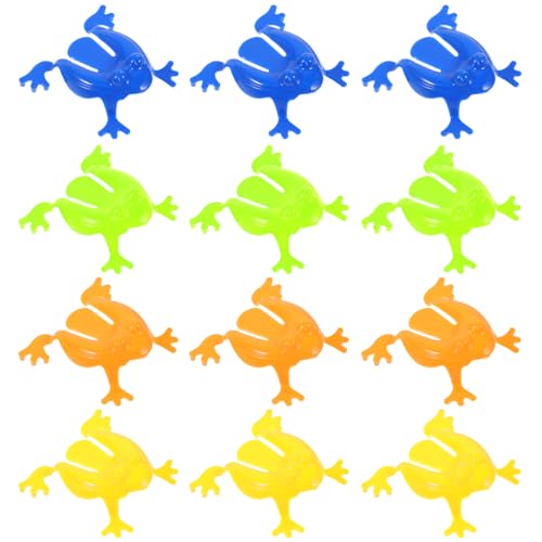 NUOBESTY 12 StüCk Frosch HüPfspielzeug Set, Bunte Springende FröSche, Kinder Lernspielzeug FüR Geburtstagsgeschenke Und Partys von NUOBESTY