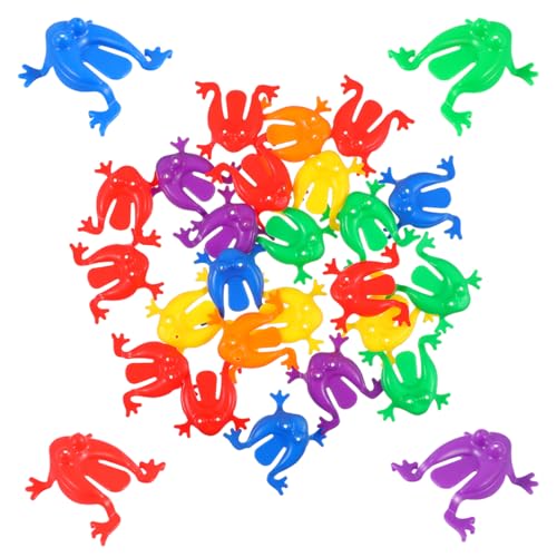 NUOBESTY 24 StüCke Kunststoff Frosch Springen Spielzeug Finger DrüCken FröSche FüR Kinder Party Familie Spiel AktivitäTen von NUOBESTY