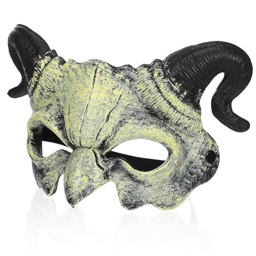 NUOBESTY Halbgesichts-teufelsschaummaske, Gruselige Geistermaske für Halloween, Cosplay, Kostümparty-requisiten von NUOBESTY