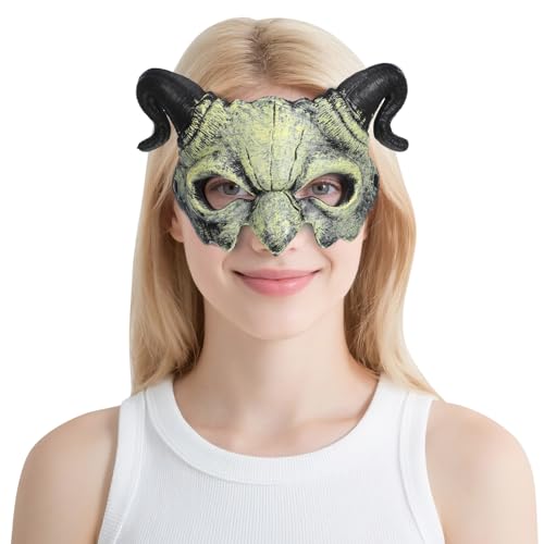 NUOBESTY Halloween Halbgesichts-klauen-teufelsmaske, Gruselige Geisterhafte Schaummaske für Kostüm, Cosplay, Party-requisite von NUOBESTY
