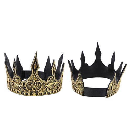 NUOBESTY Halloween Krone Kopfschmuck Pu Schaum 3D Royal Mittelalterliche König Krone Antike Tiara Stirnband für Halloween Party Cosplay Show Requisiten Zufälliges Muster NUOBESTY Halloween Krone Kopfschmuck Pu Schaum 3D Royal Mittelalterliche König Krone Antike Tiara Stirnband für Halloween Party Cosplay Show Requisiten Zufälliges Muster von NUOBESTY