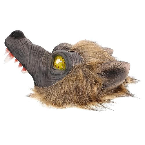 NUOBESTY Halloween-Werwolfgesicht Werwolf-Kopfmasken Volltierkopfmaske Kinderkleidung Kleider Maske für Karneval Cosplay-Requisite menschlicher Kopf Requisiten Zubehör Kopfbedeckung bilden von NUOBESTY