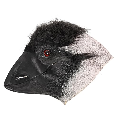NUOBESTY Maskerade-Maske Latex-Strauß-Maske Emu-Kopfmaske Strauß Cosplay Maske Karneval-Maske halloween horror halloween grusel Abschlussball Gesichtsmaske auffallend schmücken Emulsion von NUOBESTY