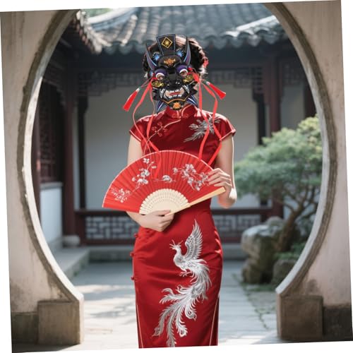 NUOBESTY Handgefertigte Chinesische Oper Maske Handbemalt Leichter Vollgesichtsschutz Traditionelles Cosplay und Karnevalszubehör Kreative Dekoration für Maskenbälle und Festivals von NUOBESTY