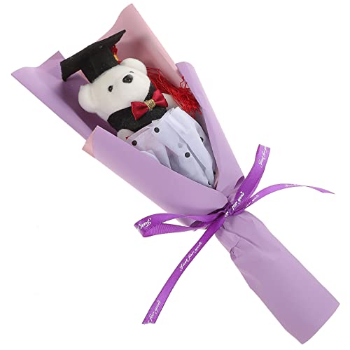 NUOBESTY Kleiner Bärenpuppenstrauß Süße Plüschpuppe für Blumenstrauß Bärenschmuck Bärendekor für Schulfeier Abschlussfeier von NUOBESTY