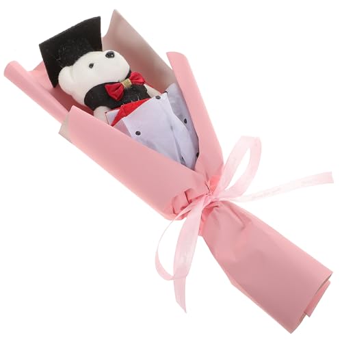 NUOBESTY Kleiner Bärenpuppenstrauß Süße Plüschpuppe für Blumenstrauß Bärenschmuck Bärendekor für Schulfeier Abschlussfeier von NUOBESTY