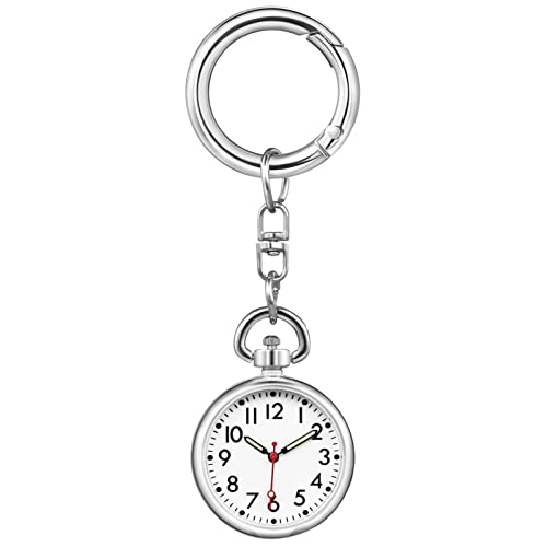 NUOBESTY Krankenpflegeschüler-Formular Herrenhalskette hängende Taschenuhr Digitaluhr Schlüsselanhänger Krankenschwester Taschenuhr Schwesternuhr mit Sekunden tragbar Schwesterntisch Gurt von NUOBESTY