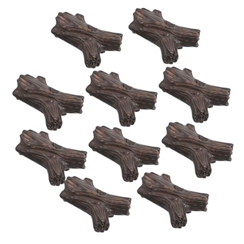 NUOBESTY Künstlicher Baumstumpf, 10 Stück: Baumstumpf-skulpturen Aus Kunstharz Für Miniaturzüge, Gartenbahnen, Dekoration Für Mikrolandschaften, Puppenhaus-miniaturen, Bonsai-Figuren von NUOBESTY