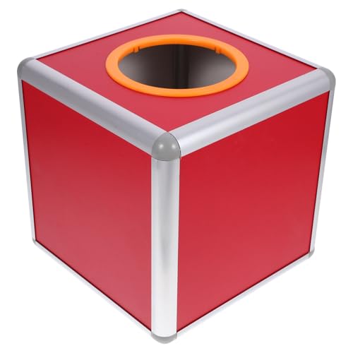 NUOBESTY Lotterie Lucky Draw Box Red Square Raffle Case Ball Game Box Multifunktionale Aufbewahrung Ticketkartenkarten Bonusball Lagerbehälter 8Inch von NUOBESTY