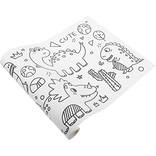 NUOBESTY Malpapierrolle Cartoon-Dinosaurier Malspielzeug Zeichenpapierrolle Für Kinder Malen Graffiti-Papier Kunst Malpapier Lernspielzeug von NUOBESTY