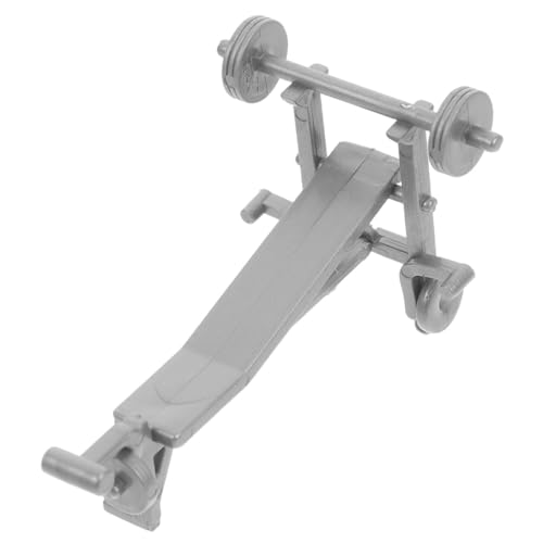 NUOBESTY Maßstab Dollhouse Gym Zubehör DIY Barbells und Hantelbank für Sport Szenen Langlebiges und Detailliertes Modell für Sammler von NUOBESTY