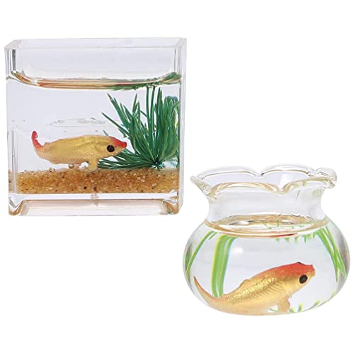 NUOBESTY Mini-Fischschale Puppenhaus Miniatur-Aquarium Kleines Glas-Goldfischglas für Märchenlandschaft Gartenverzierung Puppenhaus-Dekorationszubehör NUOBESTY Mini-Fischschale Puppenhaus Miniatur-Aquarium Kleines Glas-Goldfischglas für Märchenlandschaft Gartenverzierung Puppenhaus-Dekorationszubehör von NUOBESTY