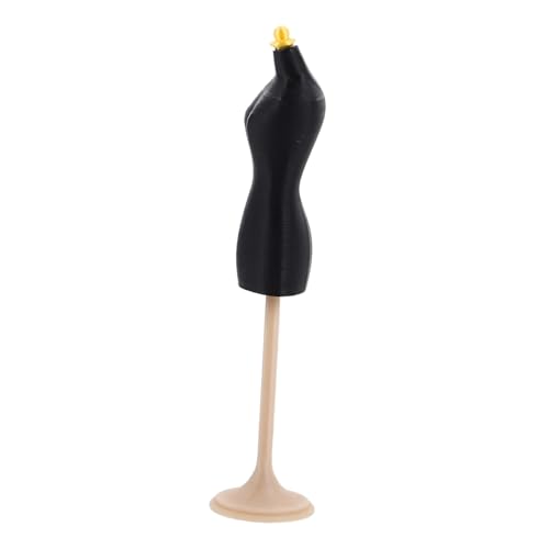 NUOBESTY Mini Puppen Schaufensterpuppe aus Stabiles Stehgestell Vielseitig für Puppenkleider Schmuck Bastelarbeiten Leicht und Tragbar Schwarzes Modell für Puppenhaus Dekoration von NUOBESTY