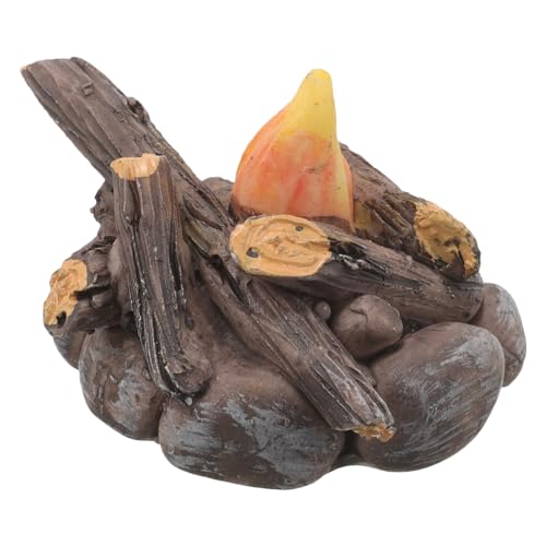 NUOBESTY Miniatur-Lagerfeuer-Dekoration Aus Harz – Realistisches Mikrolandschaftsornament Für Dioramen Feengärten Und DIY-Szenenrequisiten von NUOBESTY