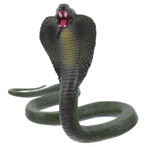 NUOBESTY -Modell Streiche Gastgeschenke Spoofing Snake Toy Mini-schlangenfigur Bürostreiche Büroskulptur Schlangenfigur Aus Weichem Gummi Tierfigur Gruselige Vögel Plastik Olive Green von NUOBESTY