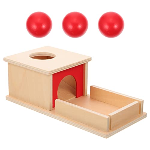 NUOBESTY Montessori Box Montessori Object Permanence Box Toys Holzball Box Bildungswerkzeuge für Baby- Kind 6-12 Monate 1 Jahr Alte Kleinkinder von NUOBESTY