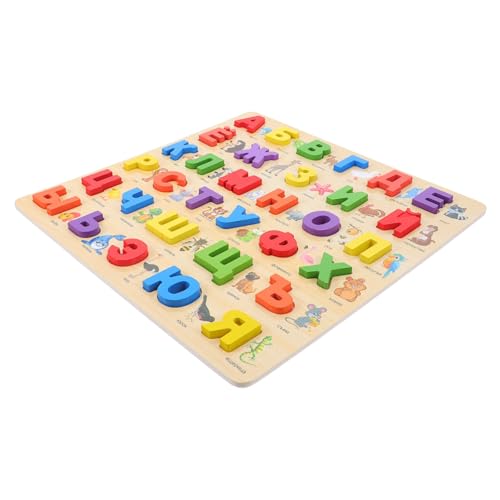 NUOBESTY Montessori Russisches Alphabet Holzpuzzle für Kleinkinder Robustes Lernspielzeug Feinmotorik und Buchstabenerkennung Pädagogisches Vorschulspielzeug für Sprachentwicklung und von NUOBESTY