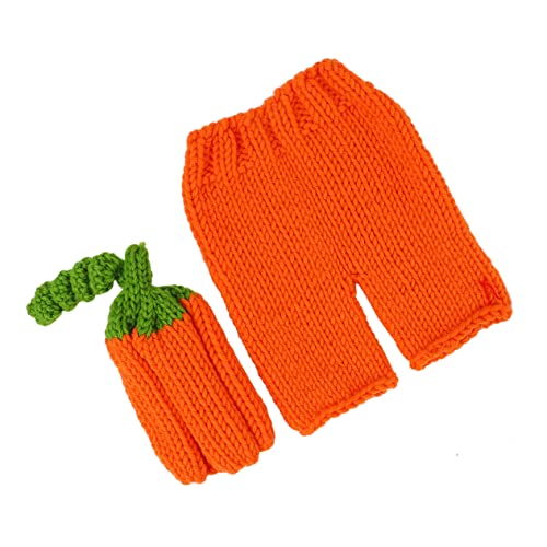 NUOBESTY Neugeborenen Fotografie Kostüm Handgehäkelte Outfits Halloween Strickmütze Weiches Atmungsaktives Garn Für Neugeborene Kleinkinder von NUOBESTY