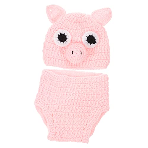 NUOBESTY Neugeborenen Kostüm Set Teiliges Outfit für Fotografie mit Mütze und Hose Rosa Handgehäkelt für Babyfotos zur Geburt oder Babyparty NUOBESTY Neugeborenen Kostüm Set Teiliges Outfit für Fotografie mit Mütze und Hose Rosa Handgehäkelt für Babyfotos zur Geburt oder Babyparty von NUOBESTY