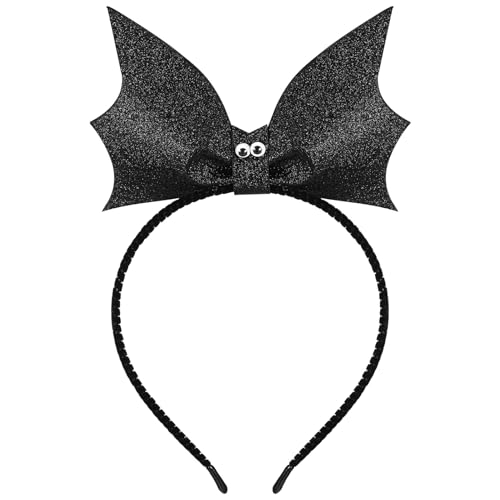 NUOBESTY PaillettenSimulation Fledermaus-Haarreifen Performance-Stirnbänder kreatives Haarband für Frauen und Mädchen, Schwarz, 22x15x1 cm NUOBESTY PaillettenSimulation Fledermaus-Haarreifen Performance-Stirnbänder kreatives Haarband für Frauen und Mädchen, Schwarz, 22x15x1 cm von NUOBESTY