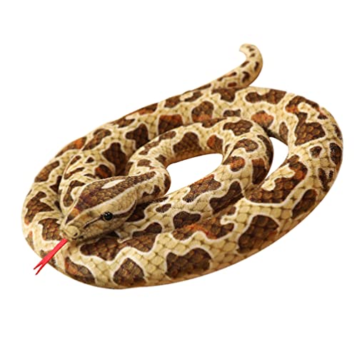 NUOBESTY Plüsch-Schlangenspielzeug Simulation Boa Constrictor Stofftier Realistisches Stoffschlangenspielzeug Streichschlangenspielzeug Stofftier Plüschschlange Für Kinder Erwachsene von NUOBESTY