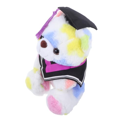 NUOBESTY Puppe für die Abschlusssaison Studenten plüschbär abschlussgeschenk Stofftierplüsch trägt Puppenabschluss Abschlussbärenpuppe Graduierung Plüschtier Baumwolle Violett von NUOBESTY