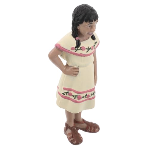 NUOBESTY Realistische Miniatur Figuren Detailgetreu Bemalt Vielseitig Einsetzbar für Modelleisenbahn Sandtisch und Puppenhaus Fein Gearbeitete Ethnische Mädchen Figuren Plastische von NUOBESTY