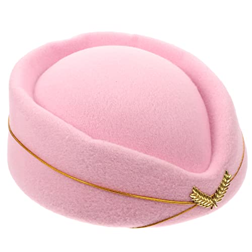 NUOBESTY Rosa Stewardess Schleife Baskenmütze Filz Flugbegleiter Mütze Vintage Britische Band Kostüm Hut Flugzeug Hostess Hut Einheitliche Cosplay Party Dekoration für Frauen NUOBESTY Rosa Stewardess Schleife Baskenmütze Filz Flugbegleiter Mütze Vintage Britische Band Kostüm Hut Flugzeug Hostess Hut Einheitliche Cosplay Party Dekoration für Frauen von NUOBESTY