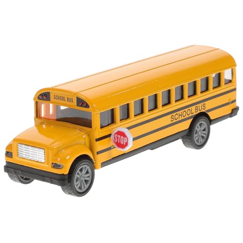 NUOBESTY Spielzeug-Schulbus Modell 1:32, RüCkziehbares Kinderauto Aus Legierung Und Kunststoff, Familienspiele von NUOBESTY