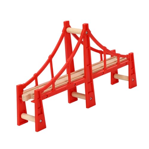 NUOBESTY Spur Holzpuzzle Eisenbahnschienen Spielzeug Bahngleis im Maßstab n Brückenpfeiler der Eisenbahn Züge für Kinder Spielzeuge Eisenbahnbrücke Gleisbrücke hölzern Überführung Plastik von NUOBESTY