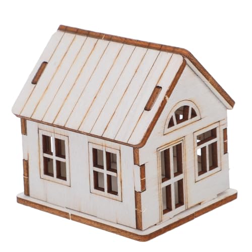 NUOBESTY Unfinished Wooden Craft Kit Miniature DIY House Model Puzzle für Weihnachten Natürliche Holzoptik Originelles Bastelset für Erwachsene Dekoratives Gartenhaus Bastelset NUOBESTY Unfinished Wooden Craft Kit Miniature DIY House Model Puzzle für Weihnachten Natürliche Holzoptik Originelles Bastelset für Erwachsene Dekoratives Gartenhaus Bastelset von NUOBESTY