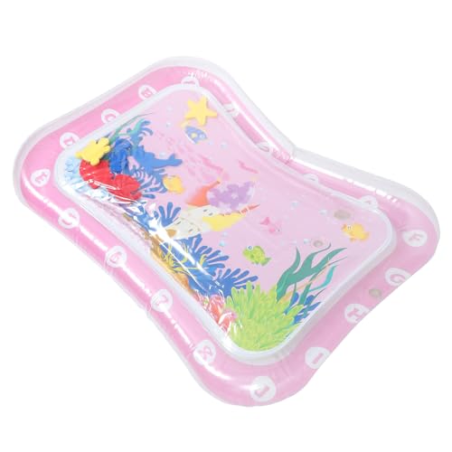 NUOBESTY Wassermatte Für Die Bauchlage Baby-Spielunterlage Aufblasbare Wasserspielmatte Für Kleinkinder Aktivitätsspielzentrum Für Die Frühe Entwicklung Wasserkissen Rosa 50 X 66 cm von NUOBESTY