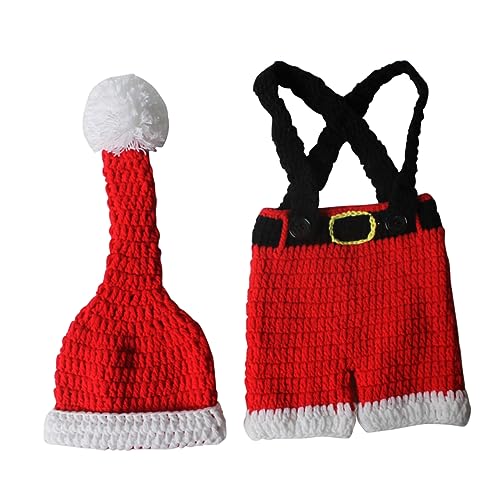 NUOBESTY Weihnachtliches Kostümset aus Gewebtem Kuschelig Warmem Material für Monate Festlicher Mütze und Hose als Fotoshooting Requisite für Junge Mädchen und Kleinkinder NUOBESTY Weihnachtliches Kostümset aus Gewebtem Kuschelig Warmem Material für Monate Festlicher Mütze und Hose als Fotoshooting Requisite für Junge Mädchen und Kleinkinder von NUOBESTY