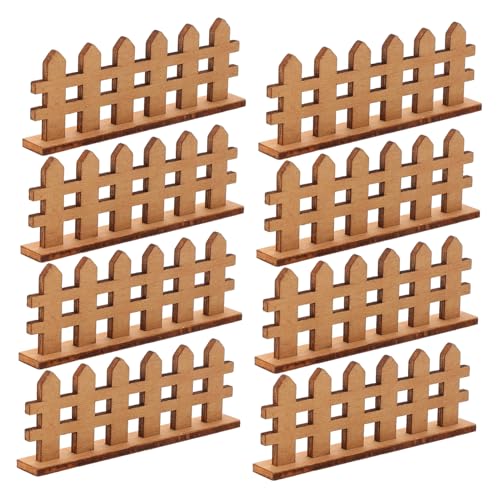 NUOBESTY 20 Stück Miniatur-Feengartenzäune Puppenhausdekorationen Holzpfosten Dorfgarten Ornament Minizaun Dekorativer Zaun Für Mikrolandschaften Heimzubehör Wohnkultur von NUOBESTY