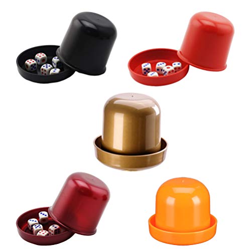 NUOBESTY Würfelbecher Set Shaker für Bar Party Familie Würfel Spiele Familie Würfel Spiel Halloween Party Spiel 4 Sätze von NUOBESTY