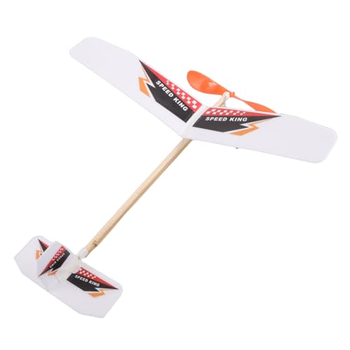 NUOBESTY Zusammengebautes Segelflugzeug Gummiband Kit Pädagogisches Kinderspielzeug Gummiband Handstart Segelflugzeug Gummibetriebenes Modell Leicht Zusammenzubauendes von NUOBESTY