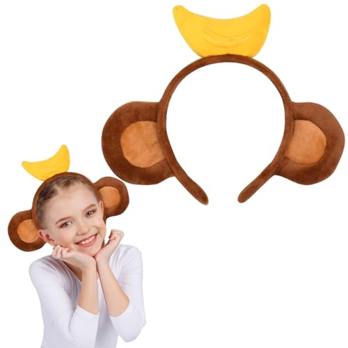 NUOGUAYI Tier Haarreifen, Cartoon Party Tier Verkleidung Haarreif, Haarreif Damen Tier, haarreifen kinder, Haarreifen, Haarschmuck, für Kinder Erwachsene, Halloween Karneval Cosplay Mottoparty (Affe) NUOGUAYI Tier Haarreifen, Cartoon Party Tier Verkleidung Haarreif, Haarreif Damen Tier, haarreifen kinder, Haarreifen, Haarschmuck, für Kinder Erwachsene, Halloween Karneval Cosplay Mottoparty (Affe) von NUOGUAYI