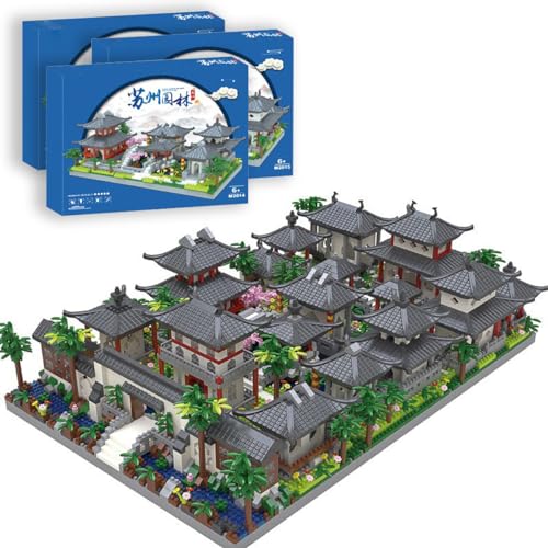 Chinese Architecture Suzhou Garden Mini Bausteine Bausatz, 5650PCS Klassischer Suzhou Garden Klemmbausteine, Chinese Architecture of Suzhou Garden Micro Bausteine Nicht kompatibel mit großen Marken von NUOJIAYING