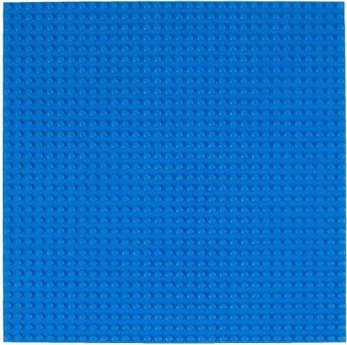 NUOJIAYING Bauplatte Kompatibel mit Meisten Marken, 50 x 50 Stapelbare Premium Bauplatten für Straßen, Städte, Garagen und Mehr(40 x 40cm) (Blau) von NUOJIAYING