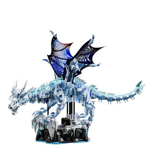 NUOJIAYING Ideas Ice Dragon Spielzeug Klemmbausteine Bausteinen, 1646 Teile MOC Drache Bausteine Modell, Medieval Dragon Modell STEM Spielzeug für Home Decor von NUOJIAYING
